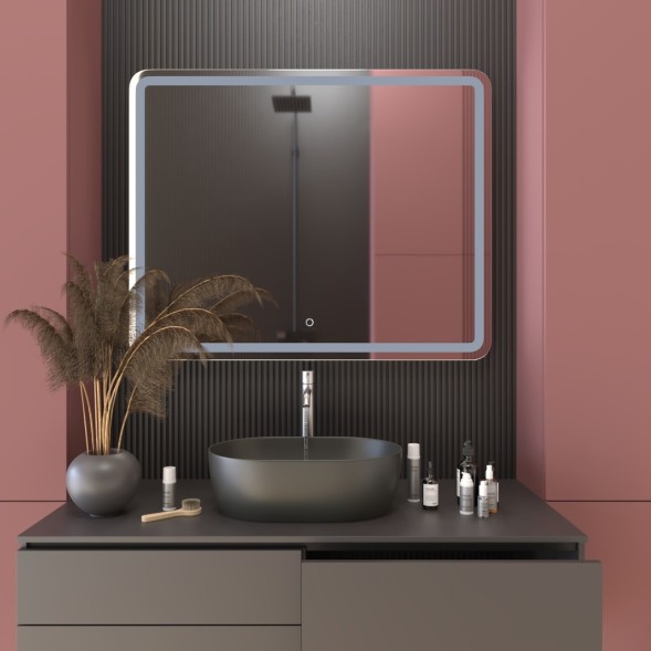 Зеркало MIXLINE &amp;quot;Альдо&amp;quot; 1000*800 (ШВ) сенсорный выключатель, светодиодная подсветка - MLZ.Ald.10-8.1.2 