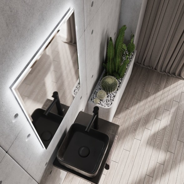 Зеркало MIXLINE &amp;quot;Алмина&amp;quot; 600*800 (ШВ) сенсорный выключатель, светодиодная подсветка - ФР-1541 