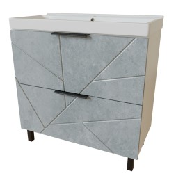 Тумба д/ванной &amp;quot;Гранд-80&amp;quot; Бетон под ум.Fest-80 (Sanita Lux) (ПВХ) - 553029 