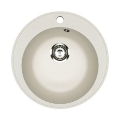 Мойкa ML-GMU01 УЛЬТРА круглая, белый камень, 475 мм (глуб. чаши 170) - 00-001402 