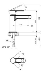 Смеситель для раковины AZARIO TEVIS, хром (AZ-15494501)