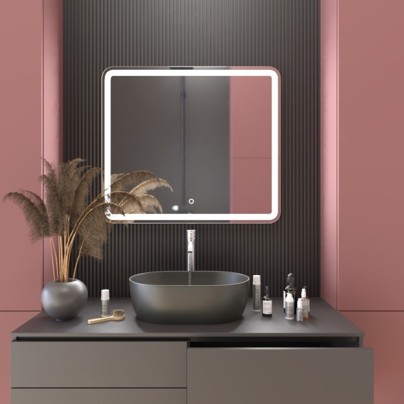 Зеркало MIXLINE &amp;quot;Альдо&amp;quot; 800*700 (ШВ) сенсорный выключатель, светодиодная подсветка - MLZ.Ald.8-7.1.2 