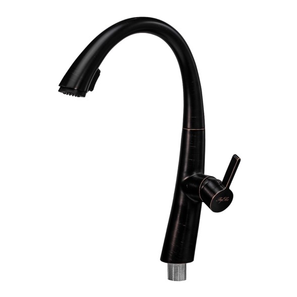 Смеситель для кух 35к ПСМ-301-9 STEEL BLACK тип См-МОЦБИвА, выс пов.излив, выд, лейкаЧЕРНЫЙ-БРОНЗА - ПСМ-301-9 