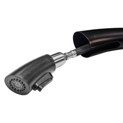 Смеситель для кух 35к ПСМ-301-9 STEEL BLACK тип См-МОЦБИвА, выс пов.излив, выд, лейкаЧЕРНЫЙ-БРОНЗА - ПСМ-301-9