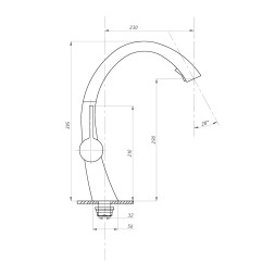 Смеситель для кух 35к ПСМ-301-9 STEEL BLACK тип См-МОЦБИвА, выс пов.излив, выд, лейкаЧЕРНЫЙ-БРОНЗА - ПСМ-301-9