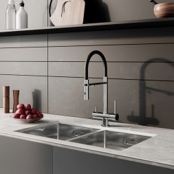 Смеситель для кухни 35к IDDIS ACESBFFi05 "Ace" высокий, 3 в1, вых. д/пит. фильтра, душ  ХРОМ - ACESBFFi05