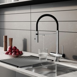 Смеситель для кухни 35к IDDIS ACESBFFi05 "Ace" высокий, 3 в1, вых. д/пит. фильтра, душ  ХРОМ - ACESBFFi05