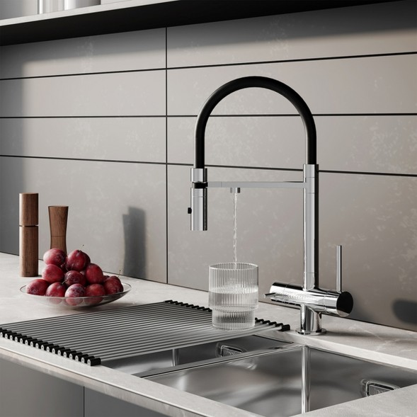 Смеситель для кухни 35к IDDIS ACESBFFi05 &amp;quot;Ace&amp;quot; высокий, 3 в1, вых. д/пит. фильтра, душ  ХРОМ - ACESBFFi05 