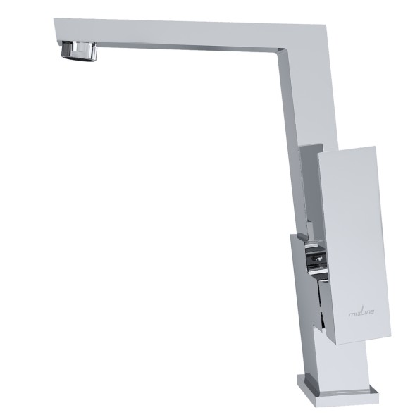 Смеситель для кухни 25k MIXLINE ML20-032 &amp;quot;Quadro&amp;quot; высокий излив боковая ручка - ML20-032 