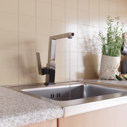 Смеситель для кухни 25k MIXLINE ML20-032 &amp;quot;Quadro&amp;quot; высокий излив боковая ручка - ML20-032 