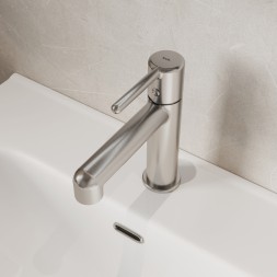 Смеситель для раковины 26к IDDIS AIGBC00i01 "Aiger" литой, п/шпильку ХРОМ матовый - AIGBC00i01