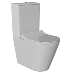 Унитаз-компакт безободковый WAVE ALEO Tornado1.0, гор,ниж,2-кн.арм,сид.полипр,м/л,быстр,БЕЛЫЙ глянец - 554620 