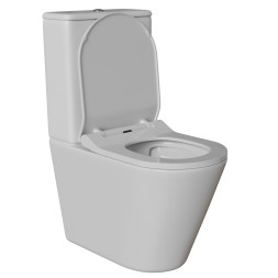 Унитаз-компакт безободковый WAVE ALEO Tornado1.0, гор,ниж,2-кн.арм,сид.полипр,м/л,быстр,БЕЛЫЙ глянец - 554620 