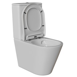 Унитаз-компакт безободковый WAVE ALEO Tornado1.0, гор,ниж,2-кн.арм,сид.полипр,м/л,быстр,БЕЛЫЙ глянец - 554620 