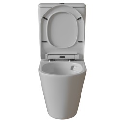 Унитаз-компакт безободковый WAVE ALEO Tornado1.0, гор,ниж,2-кн.арм,сид.полипр,м/л,быстр,БЕЛЫЙ глянец - 554620 