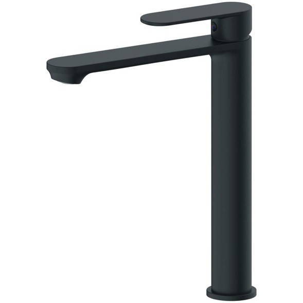 Смеситель для раковины 35к HB11590-7 HAIBA высокий, литой б/отв п/гайку ЧЕРНЫЙ^ - HB11590-7 