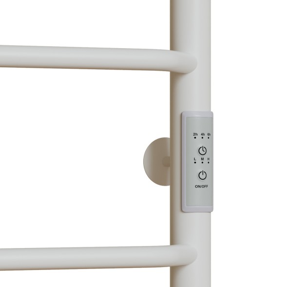 Полотенцесушитель MIXLINE MIRA  80х50 (таймер, 253 Вт, 6 перекладин) электрический БЕЛЫЙ - ML-556350 