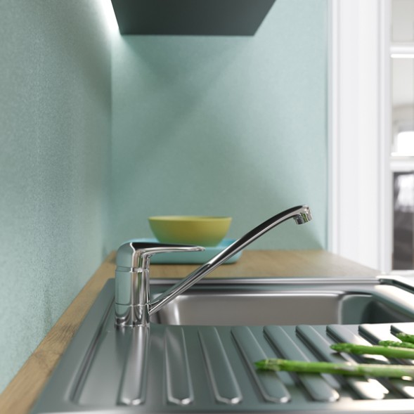 Смеситель для кухни 40k MIXLINE ML08-03 б/отв п/шпильку (без подводки) - ML08-03 