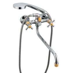 Смеситель для ванны и раковины 1/2 кер R22118-9 FRUD картридж перекл Желтый - R22118-9