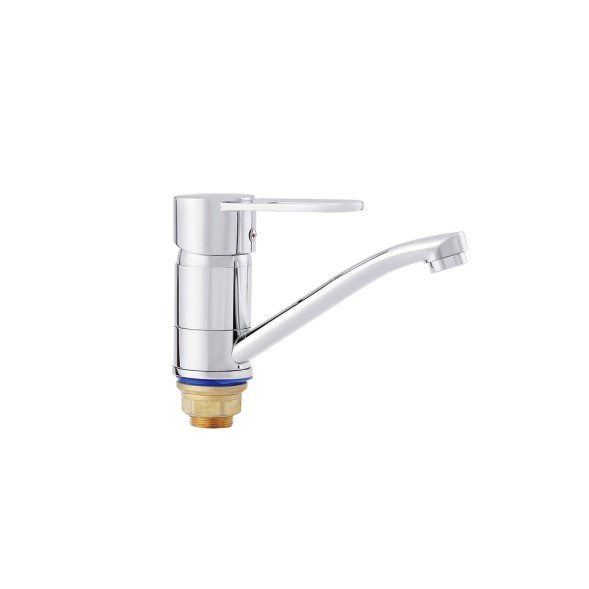 Смеситель для кухни 40к ПРОФСАН ПСМ-215-008 &amp;quot;ПЛЮС&amp;quot;  длин. пов. излив, п/гайку, без подводки ХРОМ - PSM-215-008 