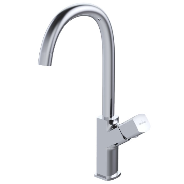 Смеситель для кухни 25k MIXLINE ML27-032 &amp;quot;Primo&amp;quot; высокий излив боковая ручка - ML27-032 