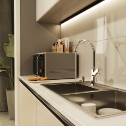 Смеситель для кухни 25k MIXLINE ML27-032 &amp;quot;Primo&amp;quot; высокий излив боковая ручка - ML27-032 