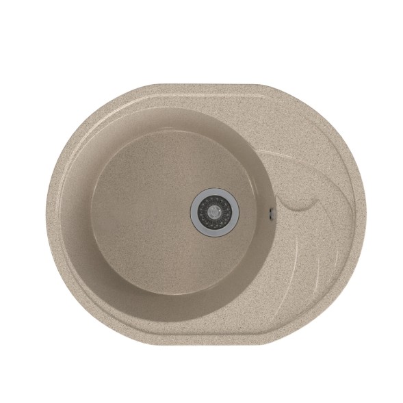 Мойка ML-GMS08 СТАНДАРТ овальная с крылом, песочный (302), 570*460*170мм - 00-00002330 