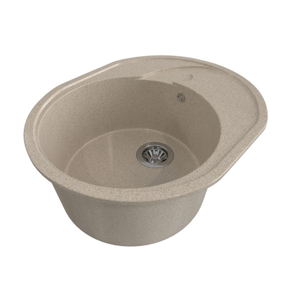 Мойка ML-GMS08 СТАНДАРТ овальная с крылом, песочный (302), 570*460*170мм - 00-00002330 