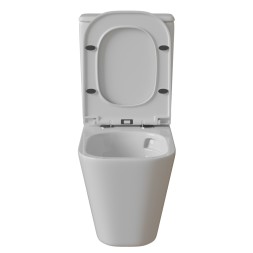 Унитаз-компакт безободковый WAVE APEKS Tornado1.0,гор,ниж,2-кн.арм,сид.полипр,м/л,быстр,БЕЛЫЙ глянец - 554621 