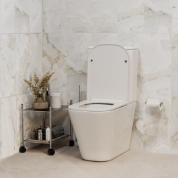 Унитаз-компакт безободковый WAVE APEKS Tornado1.0,гор,ниж,2-кн.арм,сид.полипр,м/л,быстр,БЕЛЫЙ глянец - 554621 