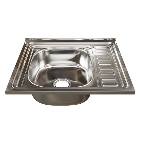 Мойка 60х50 (0,6) лев вып 3 1/2 MIXLINE 16см  с сифоном - 538192 