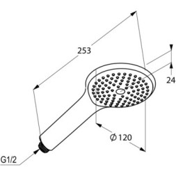 Душевая лейка KLUDI FRESHLINE пластик, хром (6780005-00)