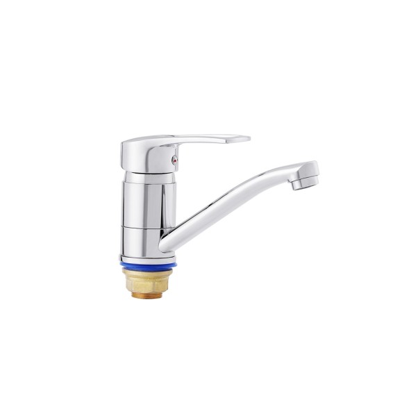 Смеситель для кухни 40к ПРОФСАН ПСМ-215-017 &amp;quot;ПЛЮС&amp;quot;  длин. пов. излив, п/гайку, без подводки ХРОМ - PSM-215-017 