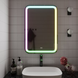 Зеркало MIXLINE &amp;quot;Мальта&amp;quot; RGB 550*800 (ШВ) сенсорный выключатель, МУЛЬТИ-ЦВЕТ - LED-00002511 