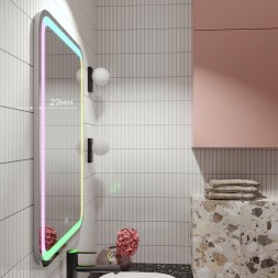 Зеркало MIXLINE &amp;quot;Мальта&amp;quot; RGB 550*800 (ШВ) сенсорный выключатель, МУЛЬТИ-ЦВЕТ - LED-00002511 