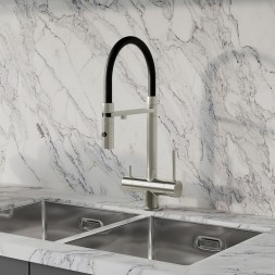 Смеситель для кухни 35к IDDIS ACEBNFFi05 "Ace" высокий, 3 в1, вых. д/пит. фильтра, душ САТИН - ACEBNFFi05