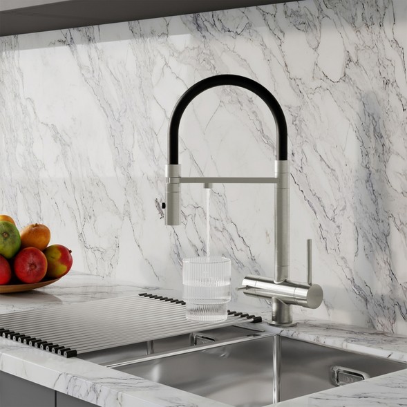 Смеситель для кухни 35к IDDIS ACEBNFFi05 &amp;quot;Ace&amp;quot; высокий, 3 в1, вых. д/пит. фильтра, душ САТИН - ACEBNFFi05 