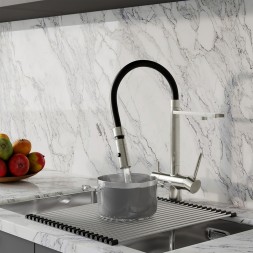 Смеситель для кухни 35к IDDIS ACEBNFFi05 "Ace" высокий, 3 в1, вых. д/пит. фильтра, душ САТИН - ACEBNFFi05