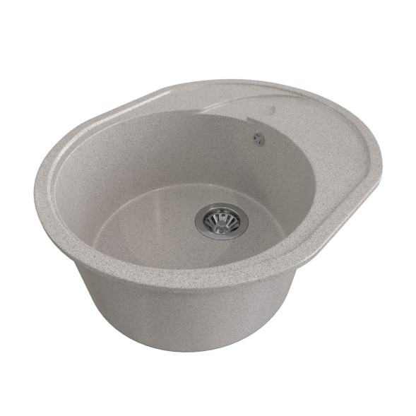 Мойка ML-GMS08 СТАНДАРТ овальная с крылом, светло-серый (310), 570*460*170мм - 00-00002425 