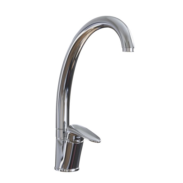 Смеситель для кухни 40k MIXLINE ML08-032 высокий излив б/отв боковая п/гайку (без подводки) - ML08-032 