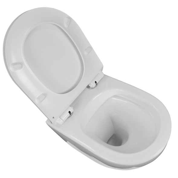 Унитаз подвесной Azario Grado 490х370х360 безободковый с быстросъемным сиденьем микролифт (AZ-0046 -N)