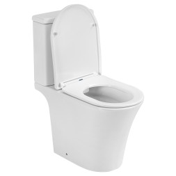 Унитаз-компакт Azario VISE 640х365х820 напольный, безободковый, в комплекте с быстросъемным сиденьем микролифт (AZ-1343BT)