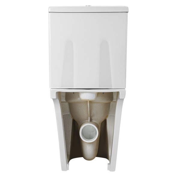 Унитаз-компакт Azario VISE 640х365х820 напольный, безободковый, в комплекте с быстросъемным сиденьем микролифт (AZ-1343BT)