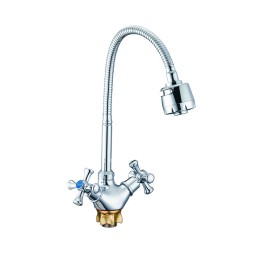 Смеситель для кухни 1/2 кер Glauf QTZ4-E827 гибкий излив, п/гайку - QTZ4-E827 