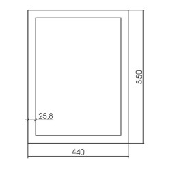Зеркало MIXLINE &amp;quot;Магнат&amp;quot; серебро 440*550 (ШВ)  (полистирол) багетная рама - ФР-00002188 