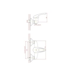 Смеситель для душа 40к CN2003 CRON  ХРОМ - CN2003