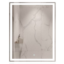 Зеркало MIXLINE &amp;quot;Норма-Лайт&amp;quot; 600*800 (ШВ) ал. профиль, сенсорный выключатель,светодиодная подсветка - LED-00002574 