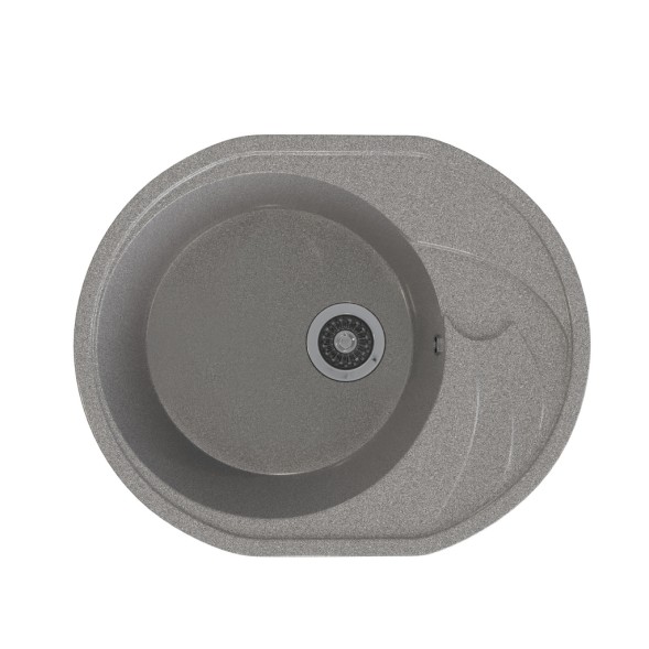 Мойка ML-GMS08 СТАНДАРТ овальная с крылом, темно-серый (309), 570*460*170мм - 00-00002564 