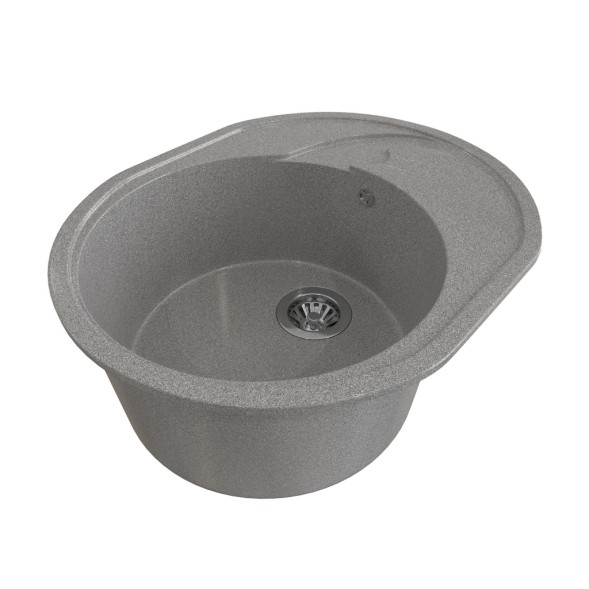 Мойка ML-GMS08 СТАНДАРТ овальная с крылом, темно-серый (309), 570*460*170мм - 00-00002564 