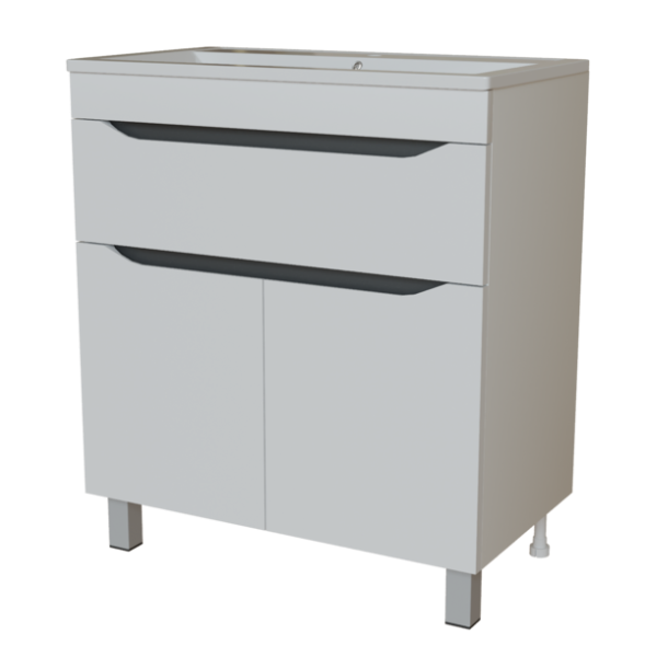 Тумба д/ванной &amp;quot;Лайн-70&amp;quot; 1 ящик под раковину Марго-70 (MIXLINE) (ПВХ) - 555464 